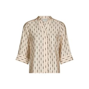 Neo Noir - Camile Print Blouse - Creme