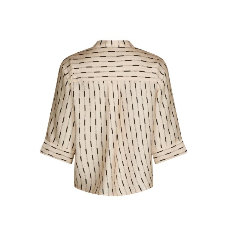 Neo Noir - Camile Print Blouse - Creme