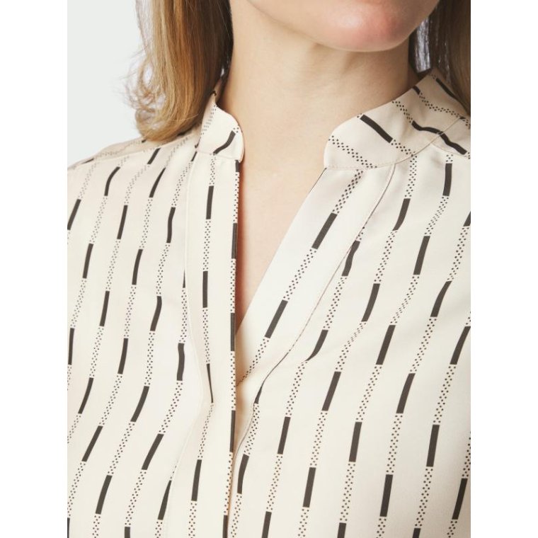 Neo Noir - Camile Print Blouse - Creme