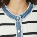 Neo Noir - Zelma Stripe Denim Cardigan - Off White