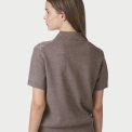 Neo Noir - Gia Check Knit Blouse - Dark Taupe