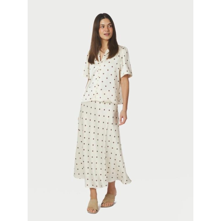 Neo Noir - Bovary Dotted Skirt - Creme