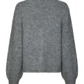 Neo Noir - Beleney Small Check Fluff Cardigan - Dark Grey