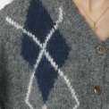 Neo Noir - Beleney Small Check Fluff Cardigan - Dark Grey
