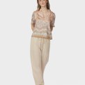 Neo Noir - Torana Flower Border Blouse - Flower Peach