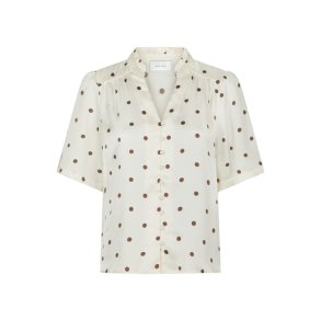Neo Noir - Torana Dotted Blouse - Creme