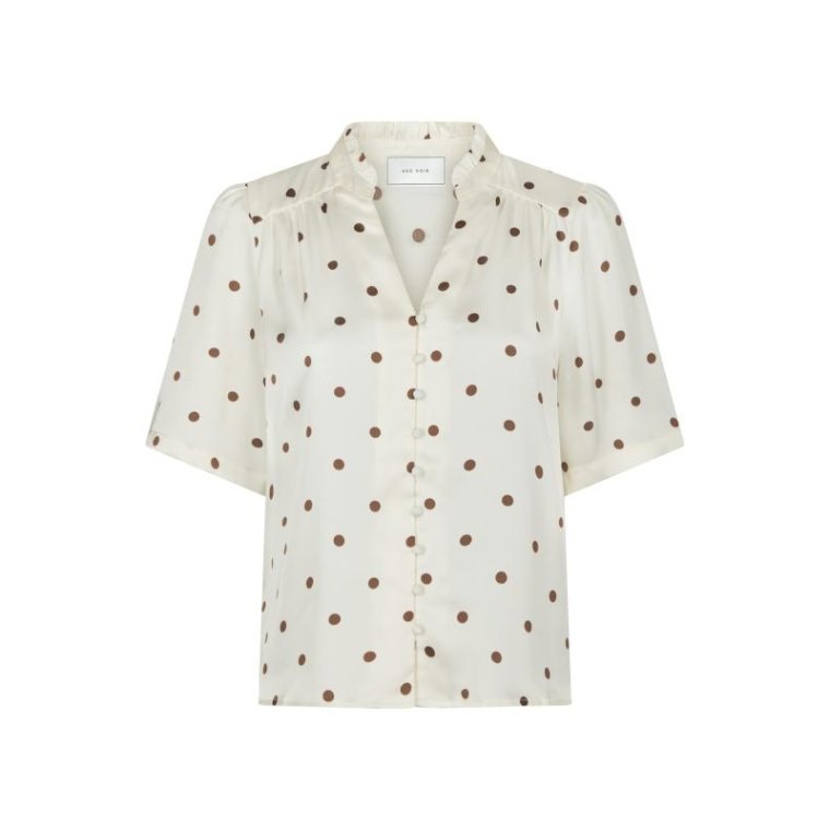 Neo Noir - Torana Dotted Blouse - Creme