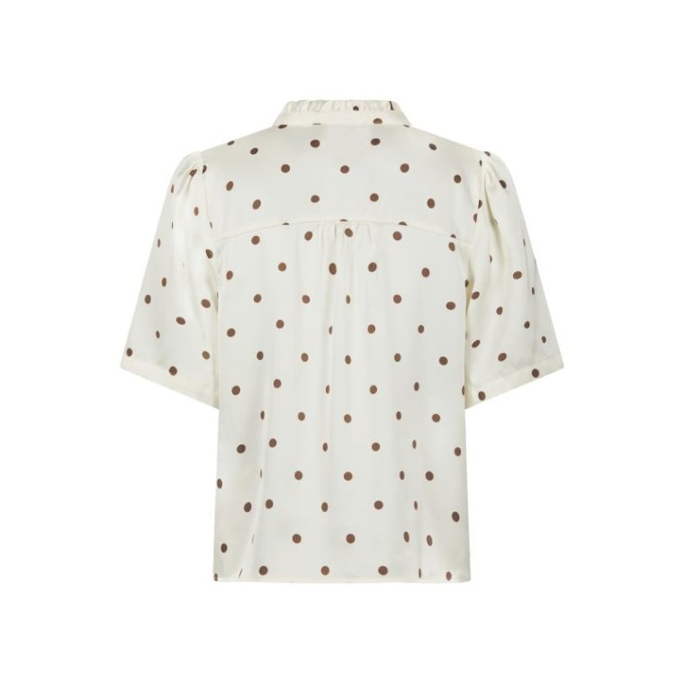 Neo Noir - Torana Dotted Blouse - Creme