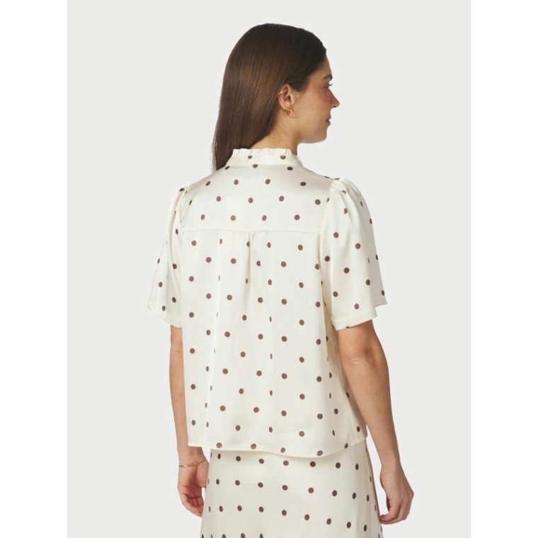 Neo Noir - Torana Dotted Blouse - Creme