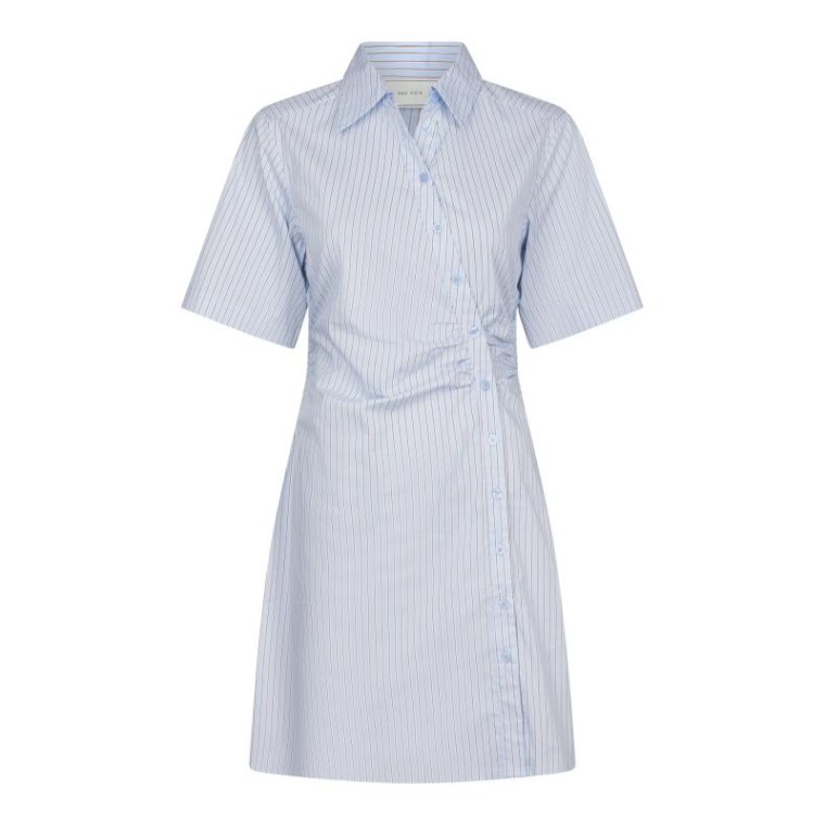 Neo Noir - Jas Stripe Shirt Dress - Light Blue