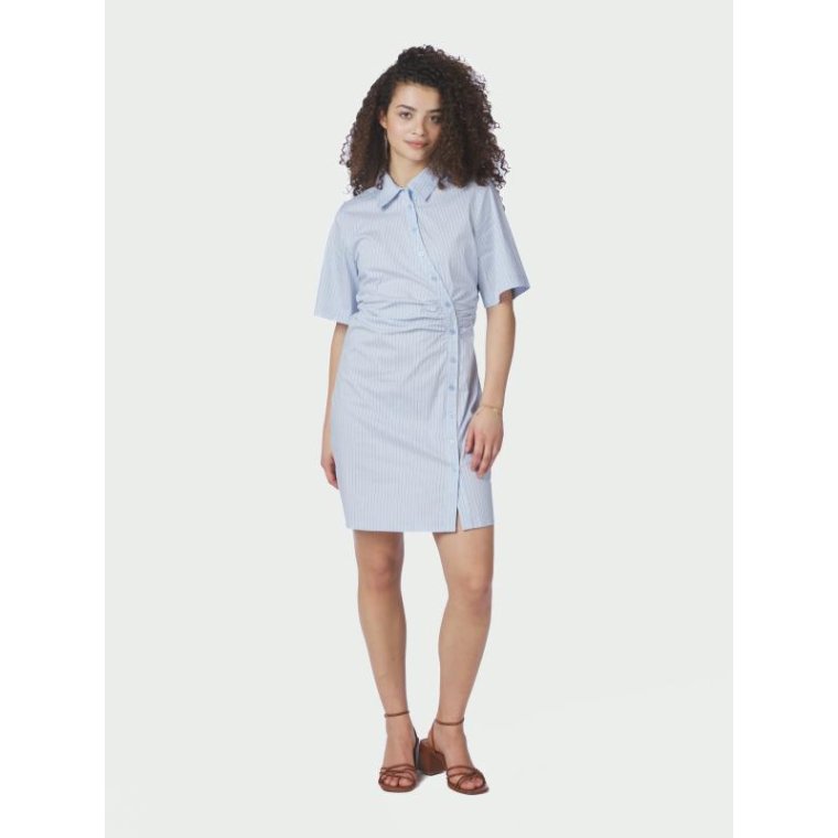 Neo Noir - Jas Stripe Shirt Dress - Light Blue