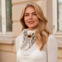 Neo Noir - Adelina Paisley Knit Scarf - Off White