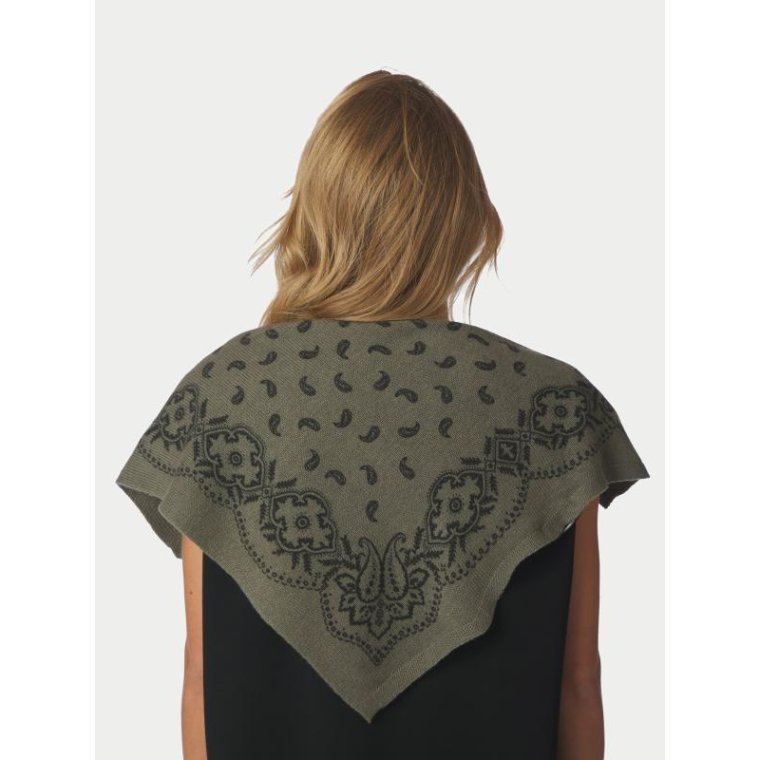 Neo Noir - Adelina Paisley Knit Scarf - Army