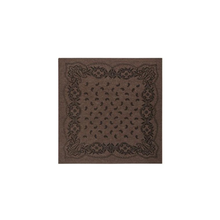 Neo Noir - Adelina Paisley Knit Scarf - Brown Melange