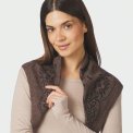 Neo Noir - Adelina Paisley Knit Scarf - Brown Melange