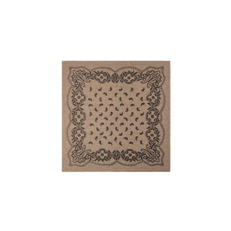 Neo Noir - Adelina Paisley Knit Scarf - Beige Melange