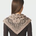 Neo Noir - Adelina Paisley Knit Scarf - Beige Melange