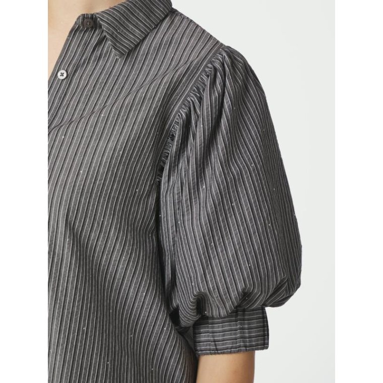 Neo Noir - Etta Stripe B Shirt - Dark Grey