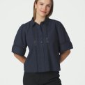Neo Noir - Lotte C Poplin Shirt - Navy