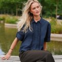 Neo Noir - Lotte C Poplin Shirt - Navy