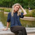 Neo Noir - Lotte C Poplin Shirt - Navy