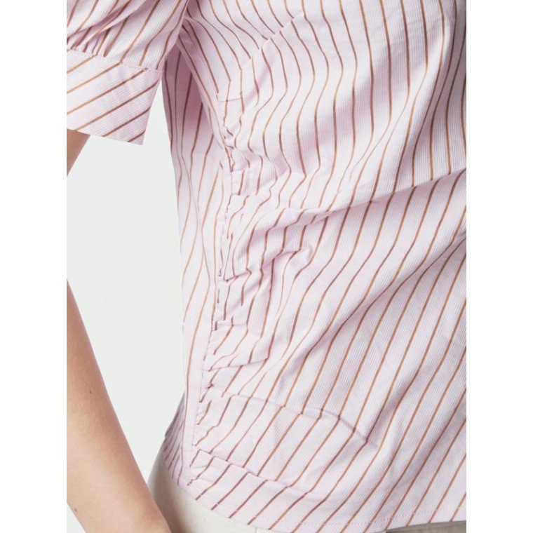 Neo Noir - Frannie Structure Stripe Shirt - Light pink