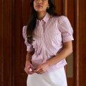 Neo Noir - Frannie Structure Stripe Shirt - Light pink