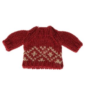 MAILEG - Strikket sweater til mus - mor eller far
