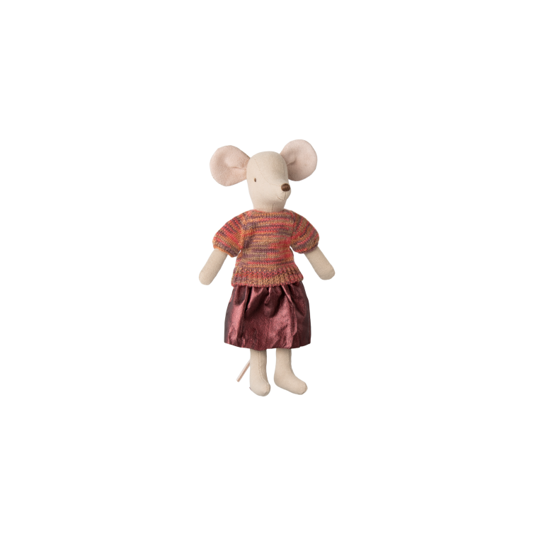 MAILEG - Nederdel og strikket bluse, Mor mus
