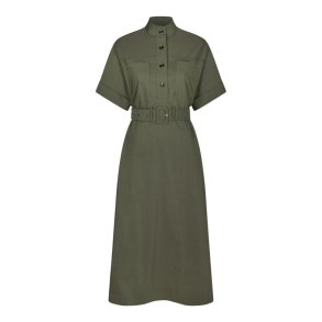 Neo Noir - Cina Poplin Dress - Army