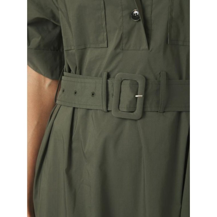 Neo Noir - Cina Poplin Dress - Army