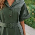 Neo Noir - Cina Poplin Dress - Army