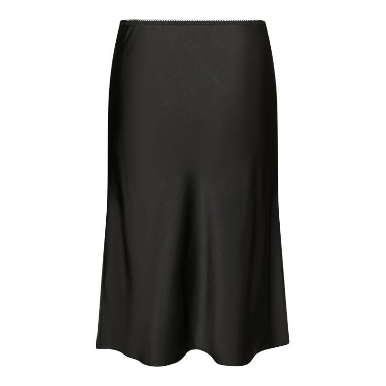 Neo Noir - Mindie Heavy sateen Skirt - Black