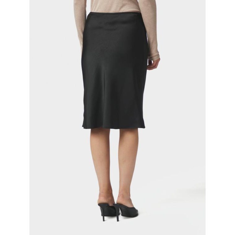 Neo Noir - Mindie Heavy sateen Skirt - Black