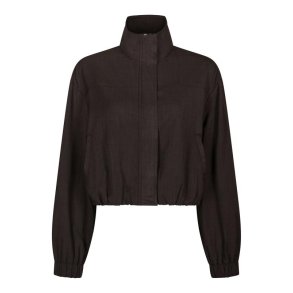 Neo Noir - Felicity Zip Jakke - Dark brown