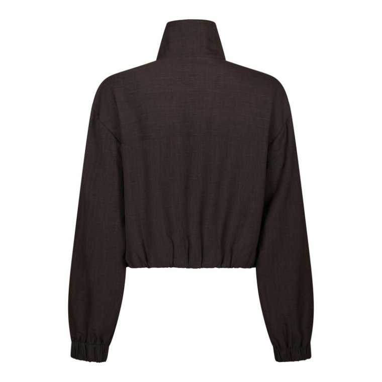 Neo Noir - Felicity Zip Jakke - Dark brown