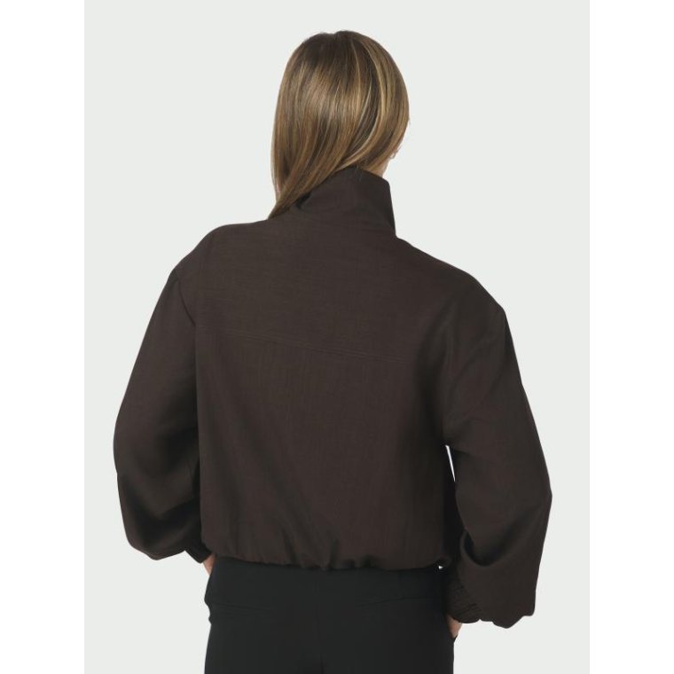 Neo Noir - Felicity Zip Jakke - Dark brown