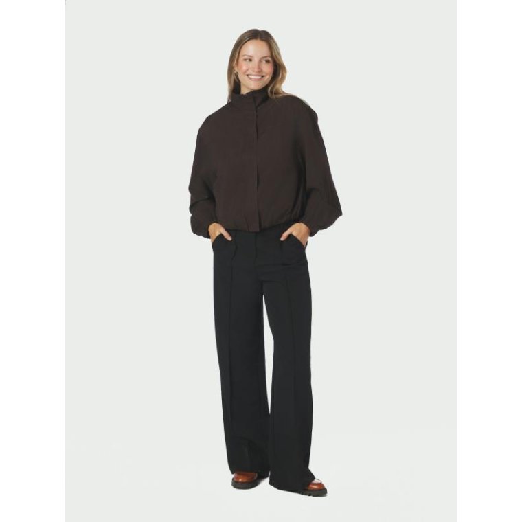 Neo Noir - Felicity Zip Jakke - Dark brown