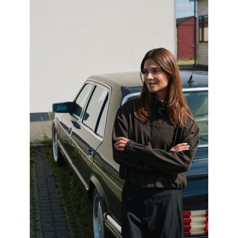 Neo Noir - Felicity Zip Jakke - Dark brown
