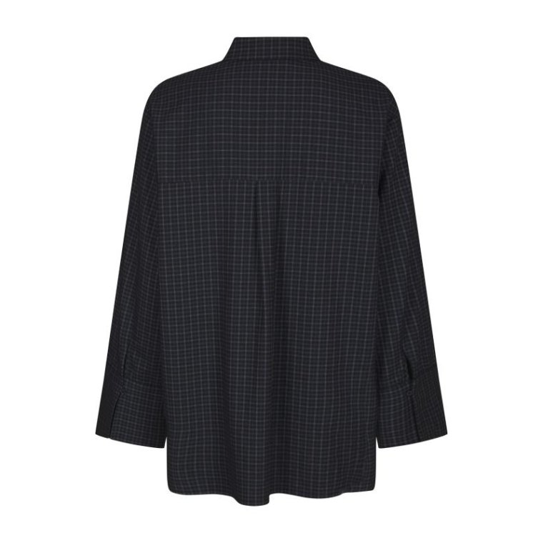 Neo Noir - Dita Check Shirt - DARK BLUE
