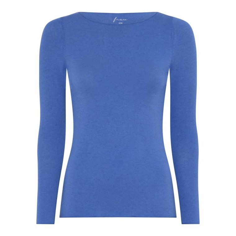 FRAU - Lima cashmere boatneck top - Amparo Blue