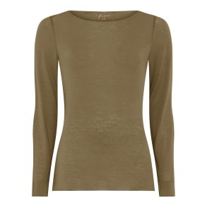 FRAU - Lima cashmere boatneck top - Military Olive