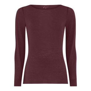 FRAU - Lima cashmere boatneck top - Red Mahogany