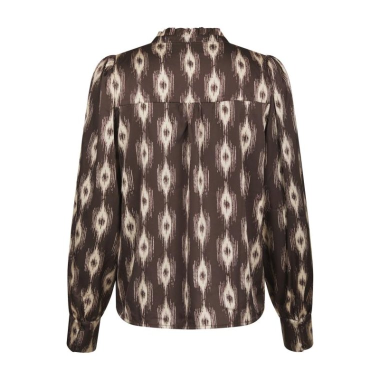 Neo Noir - Massima Ikat Blouse - Dark brown