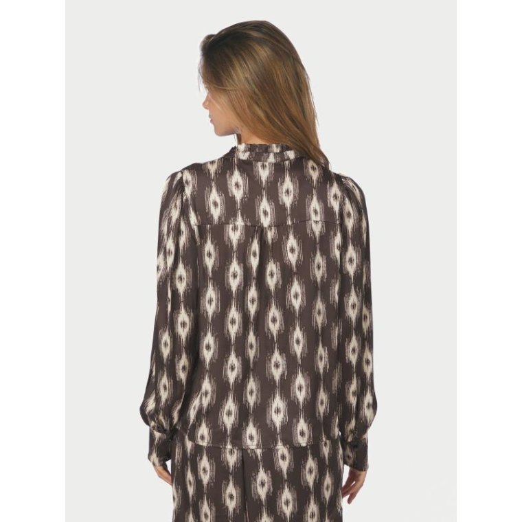 Neo Noir - Massima Ikat Blouse - Dark brown