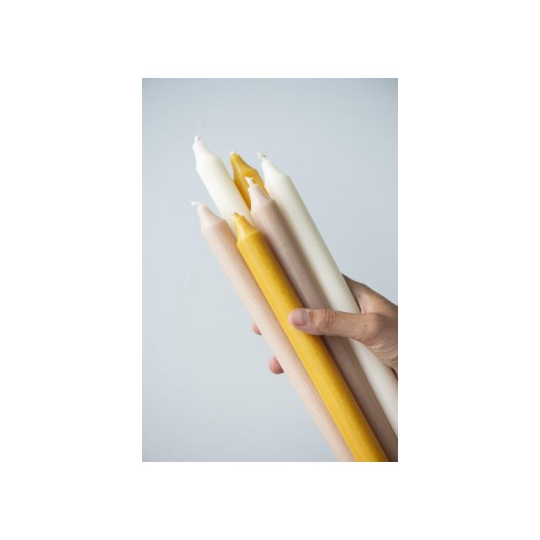 Ib Laursen - Kronelys karry rustik lang - 4 stk.