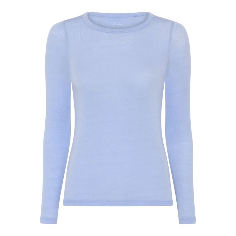 Frau - Lucca cashmere ls o-neck top - Baby Lavender