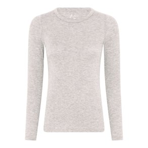 Frau - Lucca cashmere ls o-neck top - Lt Beige Melange