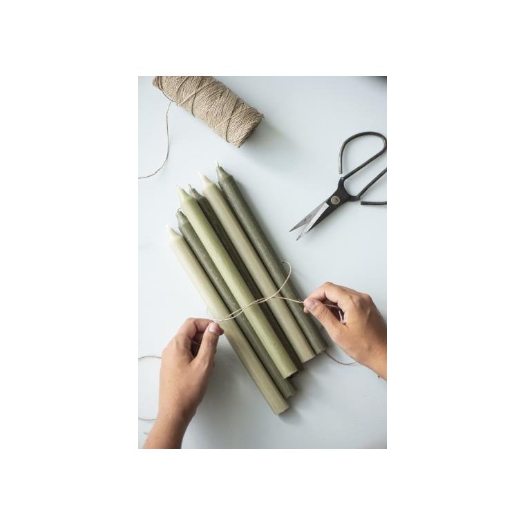 Ib Laursen - Kronelys skovgrn rustik lang - 4 stk.