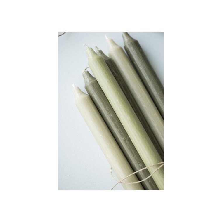 Ib Laursen - Kronelys skovgrn rustik lang - 4 stk.